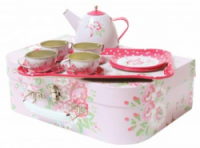 Tiger Tribe - Vintage Floral Tin Tea Set