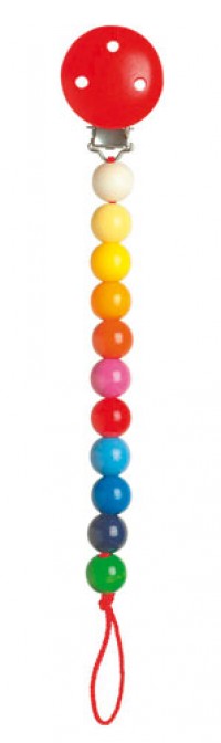 Heimess Pacifier Holder - rainbow beads  