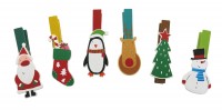 Wooden Christmas Pegs (set 6)