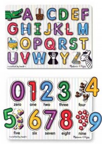 Melissa and Doug - Peg Puzzle Duo - alphabet and number